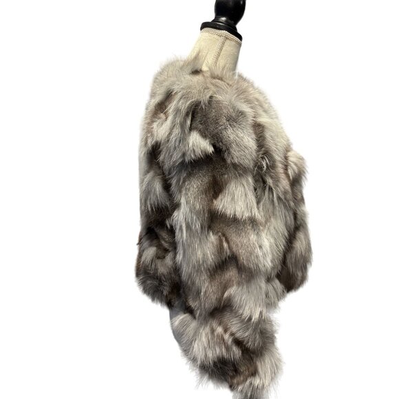 Grey Fox Fur Women's Jacket Size S - Picture 2 of 8